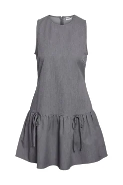 Sale Nmtilla S/L O-Neck Tie Peplum Dress Kjoler
