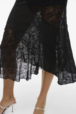Noisy May Nederdele<Nmtrudy Asymetric Lace Skirt