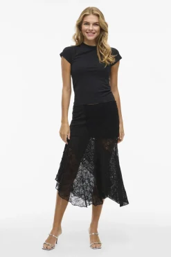 Noisy May Nederdele<Nmtrudy Asymetric Lace Skirt