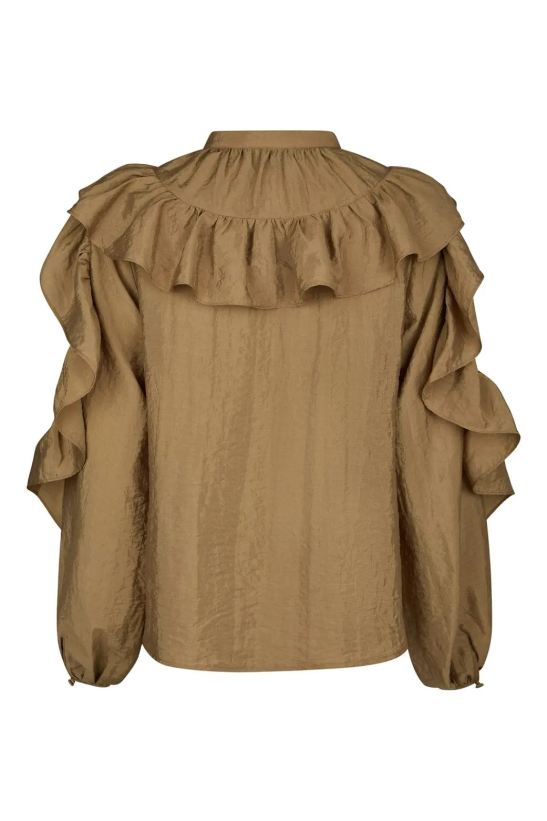 Neo Noir Bluser & Skjorter<Nula Flounce Crisp Blouse 167525