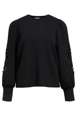 Clearance Objandrea Re L/S O-Neck Cutout Top Sweatsæt & Comfy Wear|Bluser & Skjorter