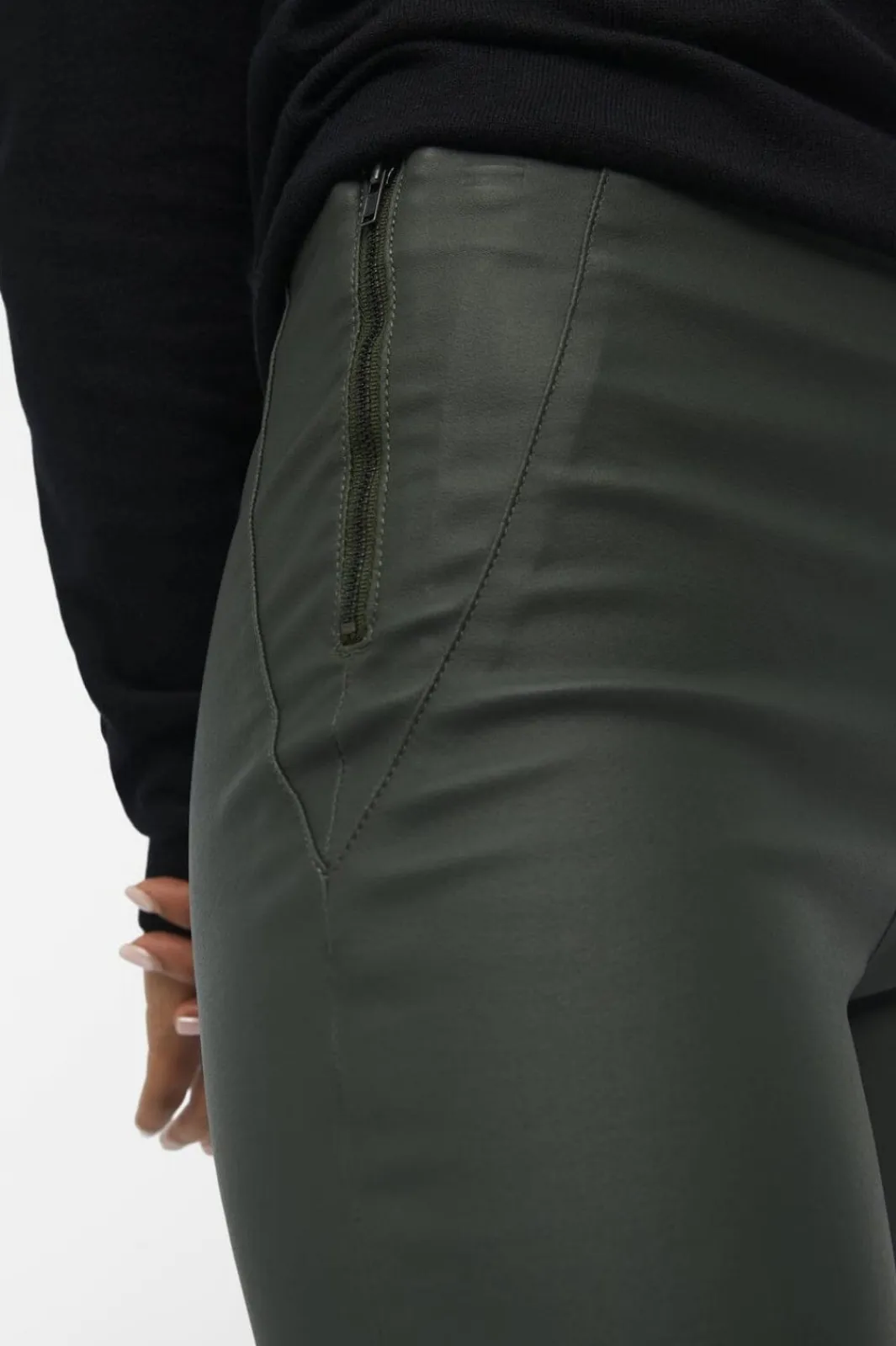 Object Bukser, Jeans & Leggings<Objbelle Coated Leggings