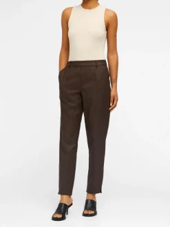 Discount Objbelle Lisa Coated Pant Bukser, Jeans & Leggings