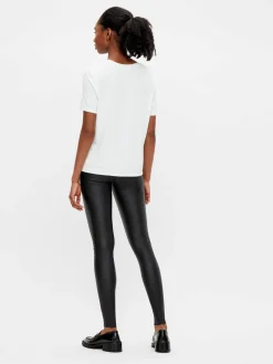 Sale ObjBelle Mw Coated Leggings Bukser, Jeans & Leggings