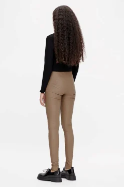 Object Bukser, Jeans & Leggings<Objbelle Mw Coated Leggings