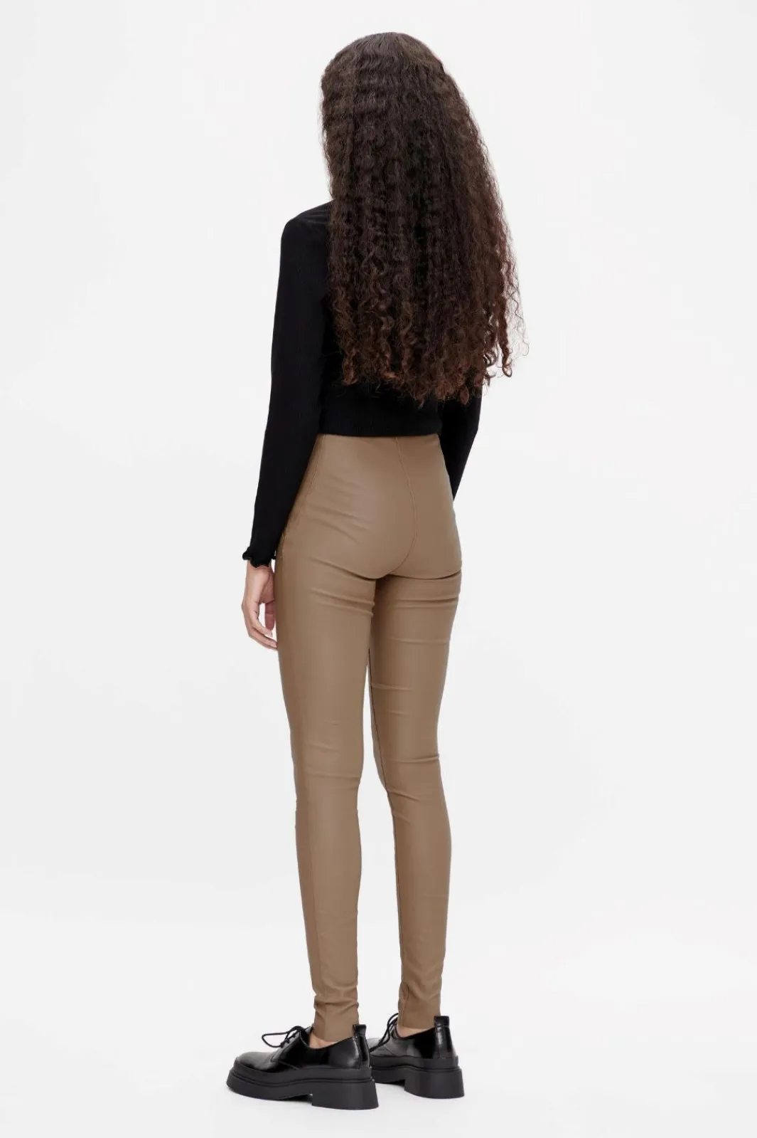 Object Bukser, Jeans & Leggings<Objbelle Mw Coated Leggings