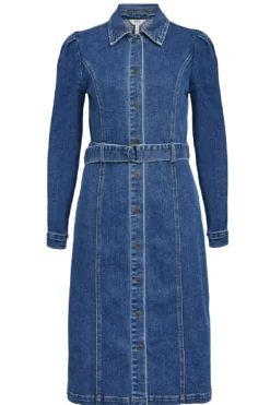Discount Objcarol L/S Denim Dress Kjoler|Ammevenligt Tøj