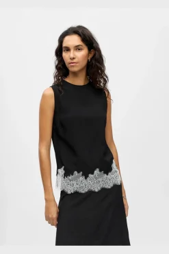 Object Sæt 🛍️|T-Shirts & Toppe<Objdalme Sl Lace Top Aw Fair 25