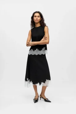 Object Sæt 🛍️|T-Shirts & Toppe<Objdalme Sl Lace Top Aw Fair 25