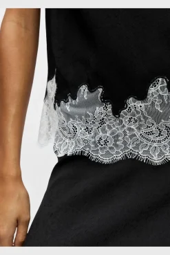 Object Sæt 🛍️|T-Shirts & Toppe<Objdalme Sl Lace Top Aw Fair 25