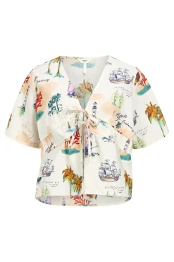 Object T-Shirts & Toppe|Ammevenligt Tøj<Objdinah Re S/S Bow Top 139