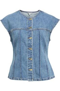 Discount Objdivona Denim S/L Waistcoat 140 Sæt 🛍️|Veste