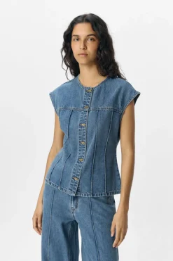 Discount Objdivona Denim S/L Waistcoat 140 Sæt 🛍️|Veste
