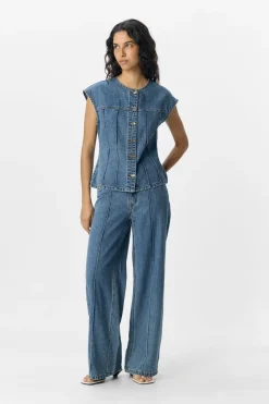 Discount Objdivona Denim S/L Waistcoat 140 Sæt 🛍️|Veste
