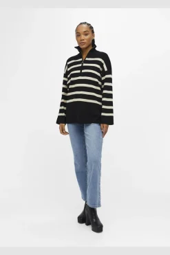 Object Bluser & Skjorter|Strik<Objester L/S Knit Zip Pullover