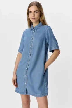 Sale Objframe 2/4 Re Denim Dress Kjoler|Ammevenligt Tøj