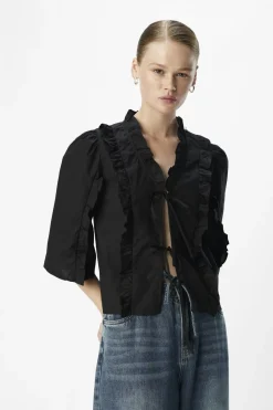 Object T-Shirts & Toppe|Ammevenligt Tøj<Objhope Re 3/4 Tie Top