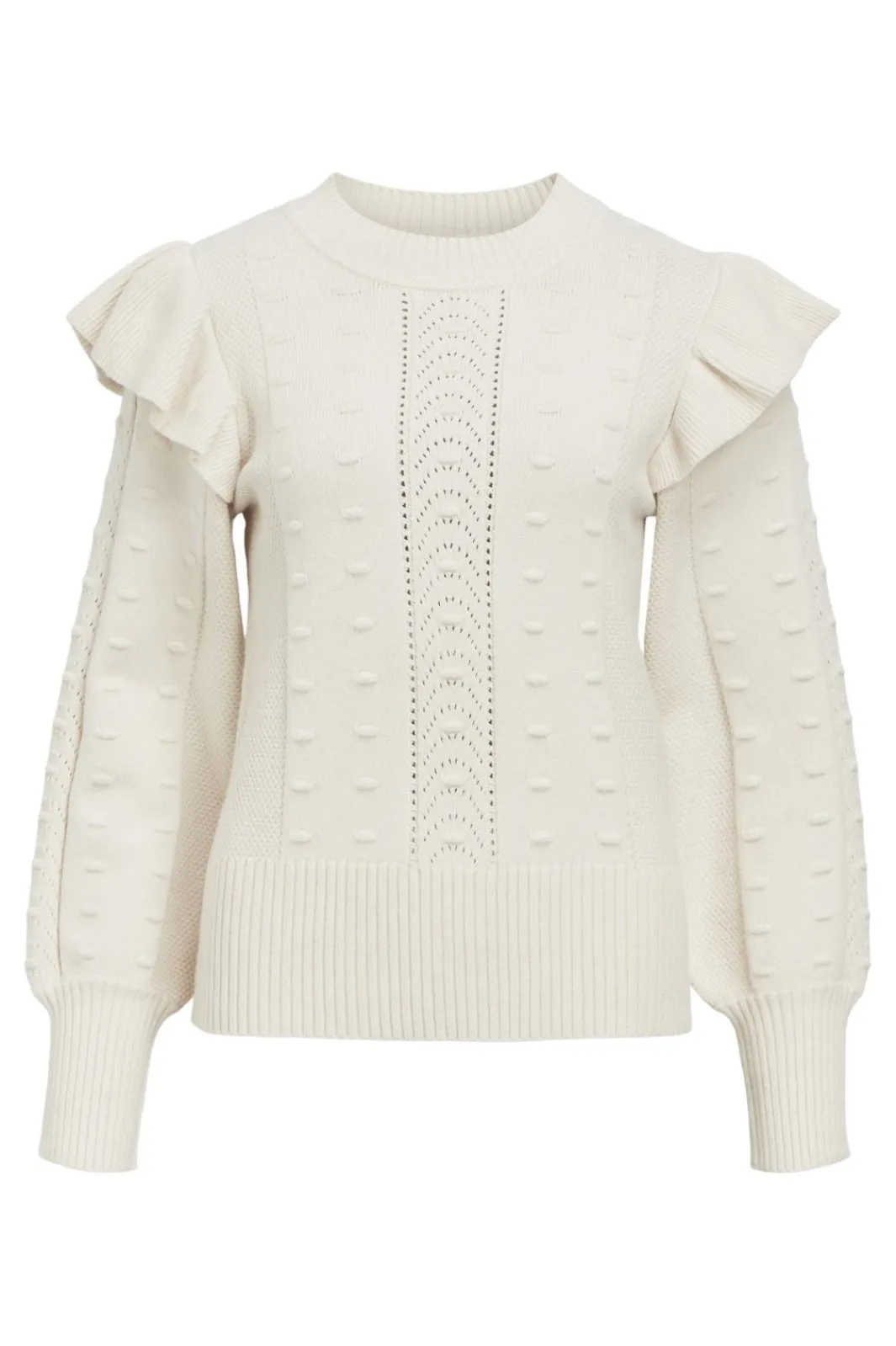 Objjulia Knit L/S Re Pullover 134 Bluser & Skjorter|Strik