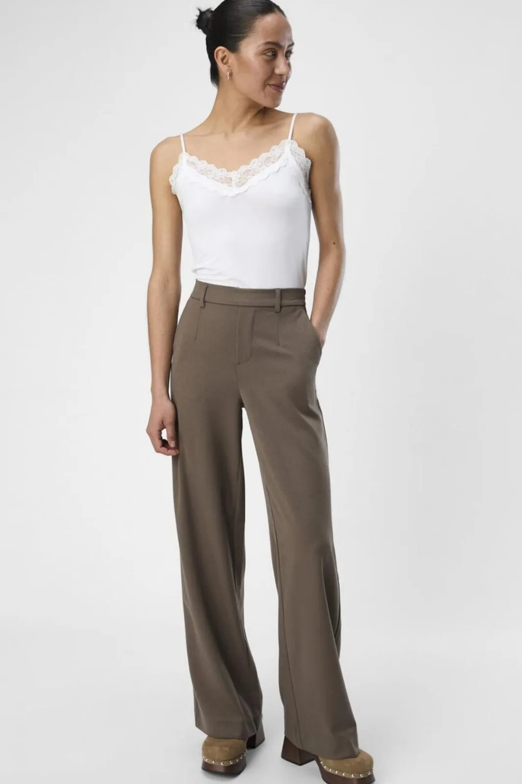 Outlet Objlisa Wide Pant Bukser, Jeans & Leggings