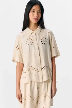 Object Bluser & Skjorter|Ammevenligt Tøj<Objnoelle Re S/S Shirt 138