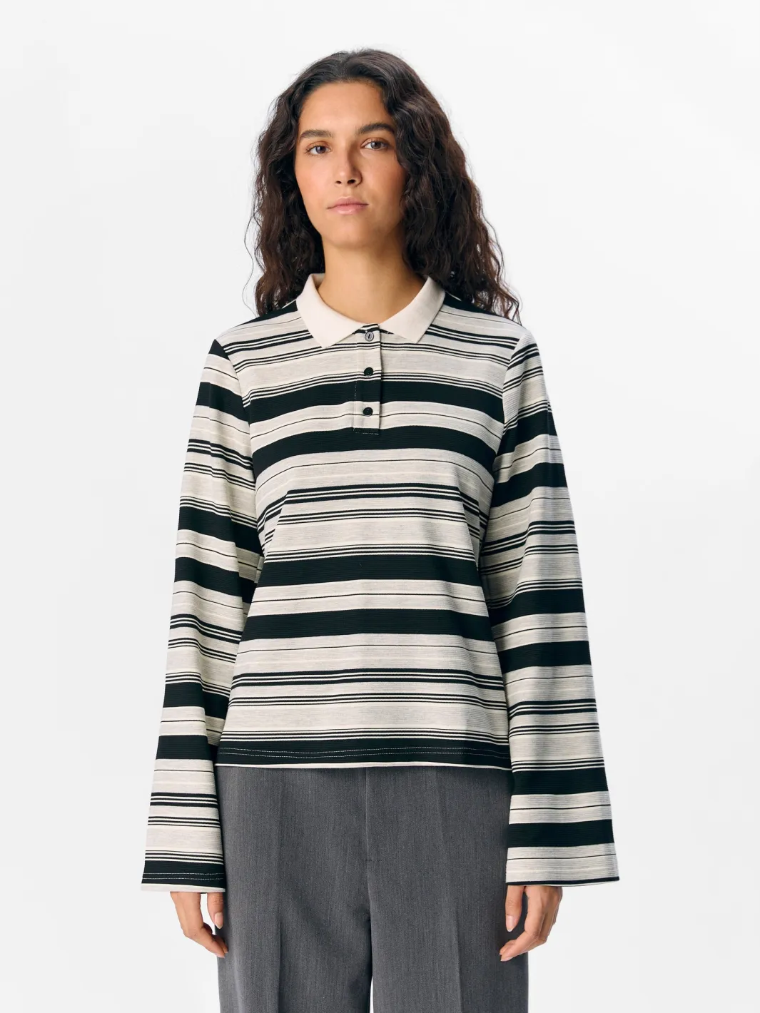 Object Bluser & Skjorter<Objpollo L/S Polo Top Dfw