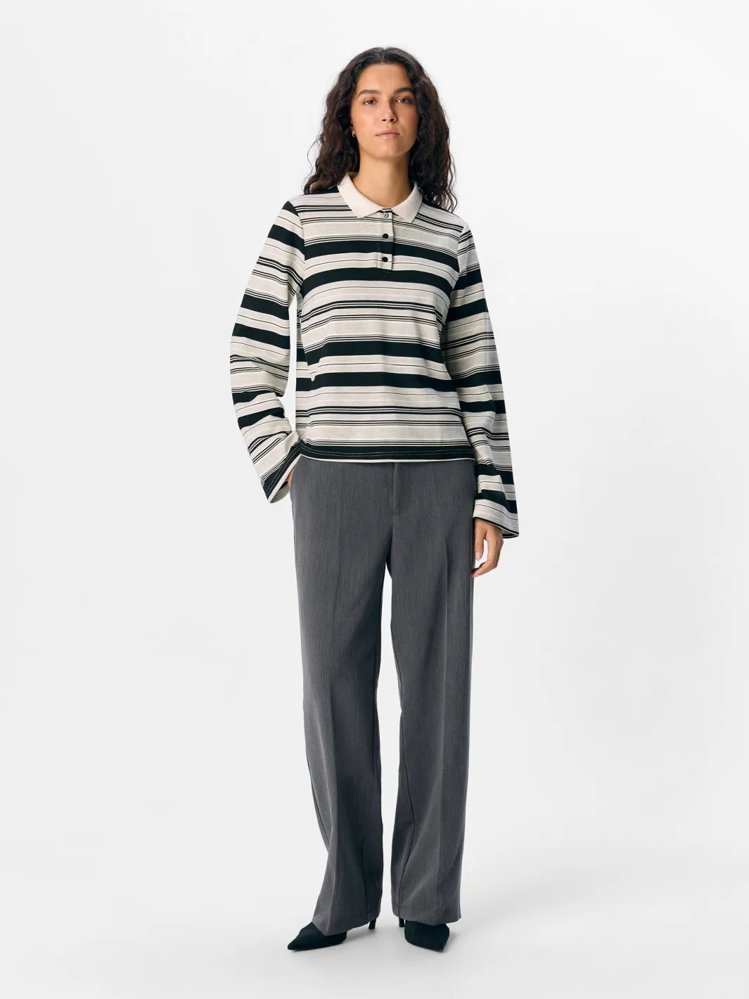 Object Bluser & Skjorter<Objpollo L/S Polo Top Dfw