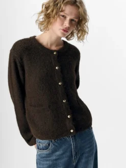 Clearance Objsaggia Re L/S Knit Cardigan Cardigans