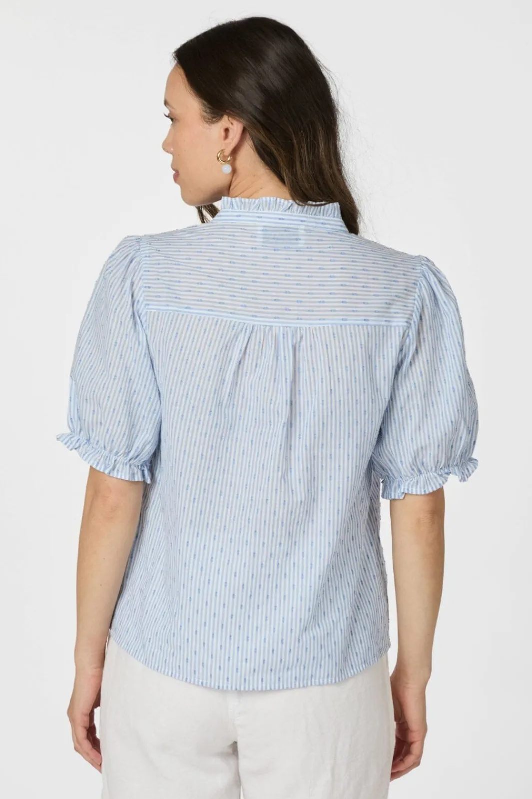 Neo Noir Bluser & Skjorter<Odesa Dot Stripe Blouse 166039