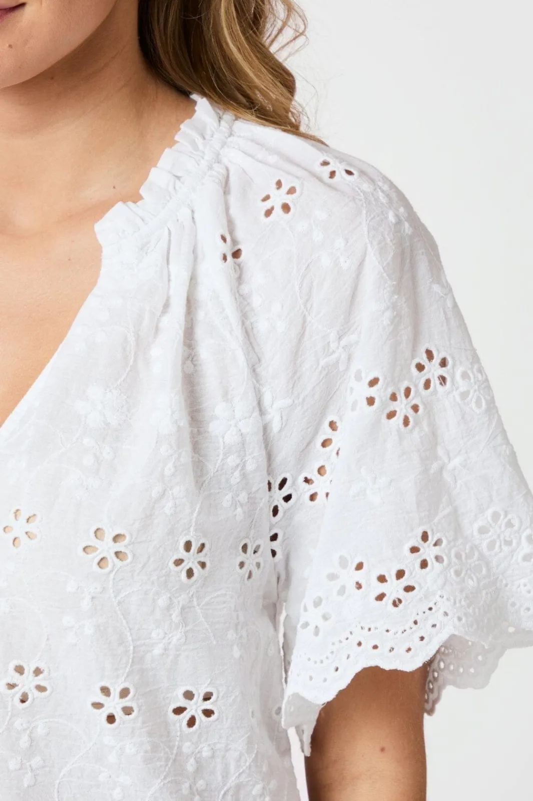 Sale Odet Embroidery Blouse 165172 Bluser & Skjorter