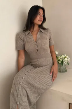 New Odetteic Long Ss Dress A025 Kjoler