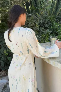 Hot Ofeliaic Long Wrap Dress Kjoler
