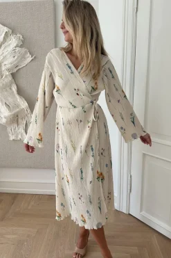 Hot Ofeliaic Long Wrap Dress Kjoler
