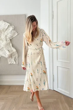 Hot Ofeliaic Long Wrap Dress Kjoler