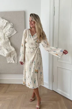 Hot Ofeliaic Long Wrap Dress Kjoler