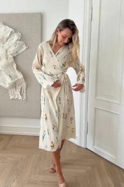 Hot Ofeliaic Long Wrap Dress Kjoler