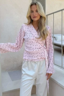 Hot Ofeliaic Wrap Shirt A23939 Bluser & Skjorter