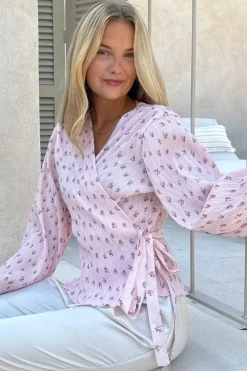 Hot Ofeliaic Wrap Shirt A23939 Bluser & Skjorter