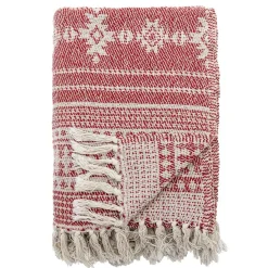 Discount Oia Plaid, Rød, Genanvendt Bomuld 82066518 Dekoration Til Hjemmet