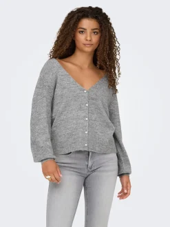 New Onladele Ls Lace Mix Revers Cardi Cc Knt Cardigans|Ammevenligt Tøj