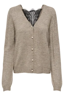Only Cardigans|Ammevenligt Tøj<Onladele Ls Lace Mix Revers Cardi Cc Knt