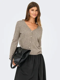 Only Cardigans|Ammevenligt Tøj<Onladele Ls Lace Mix Revers Cardi Cc Knt