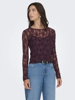 Onlalba L/S Lace Top Bluser & Skjorter