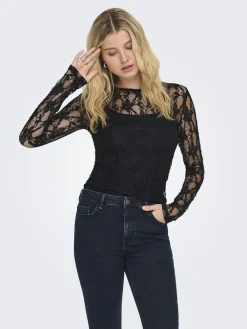 Only Bluser & Skjorter<Onlalba L/S Lace Top
