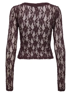 Only Bluser & Skjorter<Onlalba L/S V-Neck Lace Top
