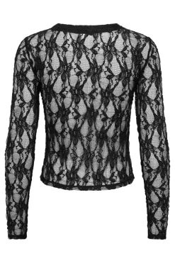 New Onlalba L/S V-Neck Lace Top Cardigans|Ammevenligt Tøj