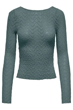 Clearance Onlangila L/S Deep Back Top Box Bluser & Skjorter