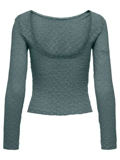 Clearance Onlangila L/S Deep Back Top Box Bluser & Skjorter