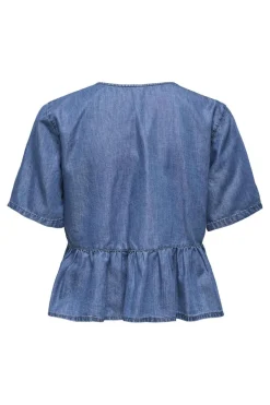 Clearance Onlbea Ss Bow Shirt 15344257 Bluser & Skjorter|Sæt 🛍️