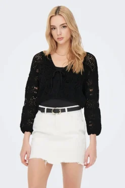 Sale Onlbeach Life 7/8 Tie Cardigan Knt Cardigans|Ammevenligt Tøj