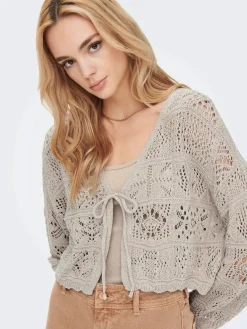 Best Onlbeach Life 7/8 Tie Cardigan Knt Ammevenligt Tøj|Cardigans